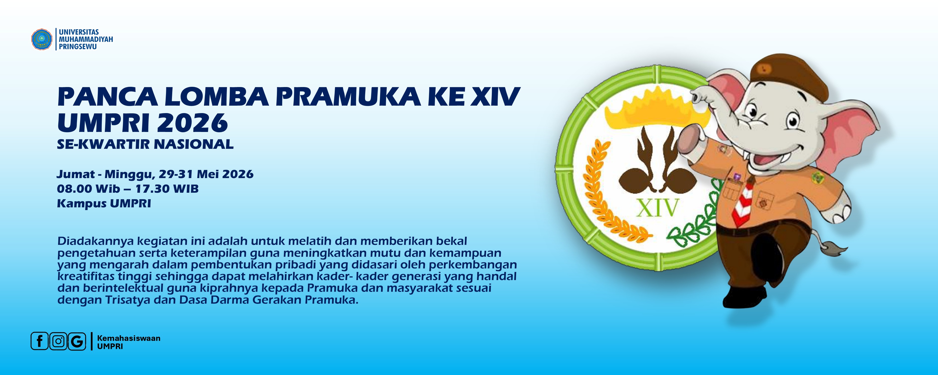PANCA LOMBA PRAMUKA KE XIV UMPRI 2026 SE-KWARTIR NASIONAL